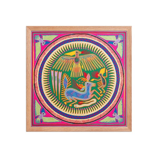 Huichol Yarn Painting Print • L - 232 - Huichol Arts