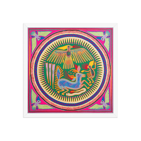 Huichol Yarn Painting Print • L - 232 - Huichol Arts