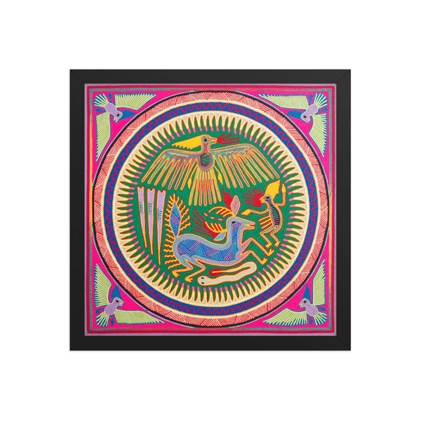 Huichol Yarn Painting Print • L - 232 - Huichol Arts