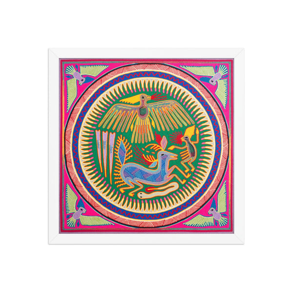 Huichol Yarn Painting Print • L - 232 - Huichol Arts