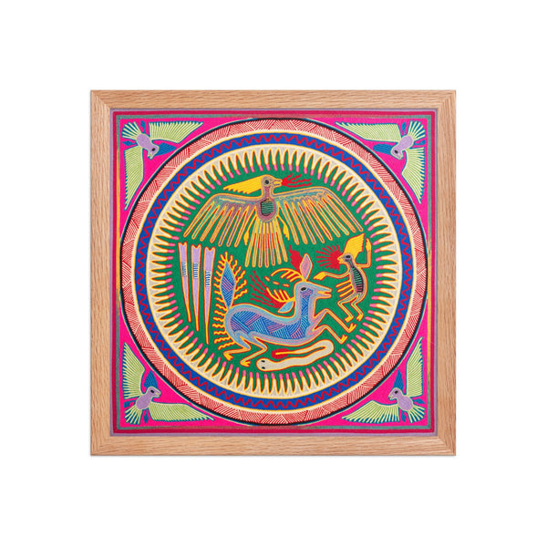 Huichol Yarn Painting Print • L - 232 - Huichol Arts