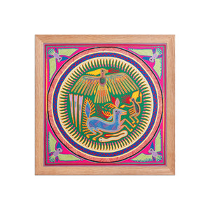 Huichol Yarn Painting Print • L - 232 - Huichol Arts
