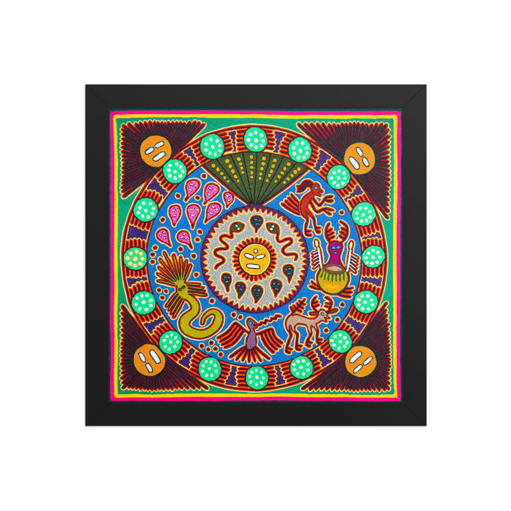 Huichol Yarn Painting Print • L - 233 - Huichol Arts