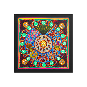 Huichol Yarn Painting Print • L - 233 - Huichol Arts