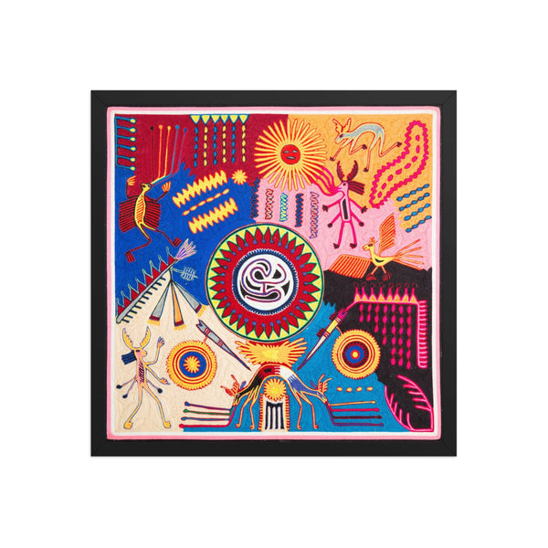 Huichol Yarn Painting Print • L - 235 - Huichol Arts