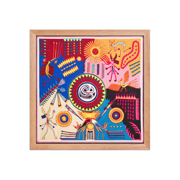Huichol Yarn Painting Print • L - 235 - Huichol Arts