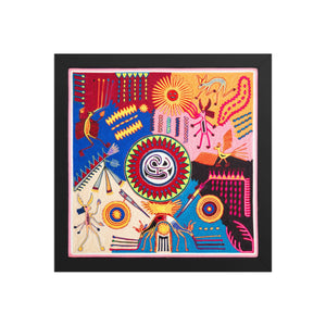 Huichol Yarn Painting Print • L - 235 - Huichol Arts
