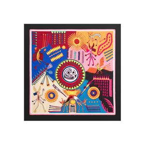 Huichol Yarn Painting Print • L - 235 - Huichol Arts