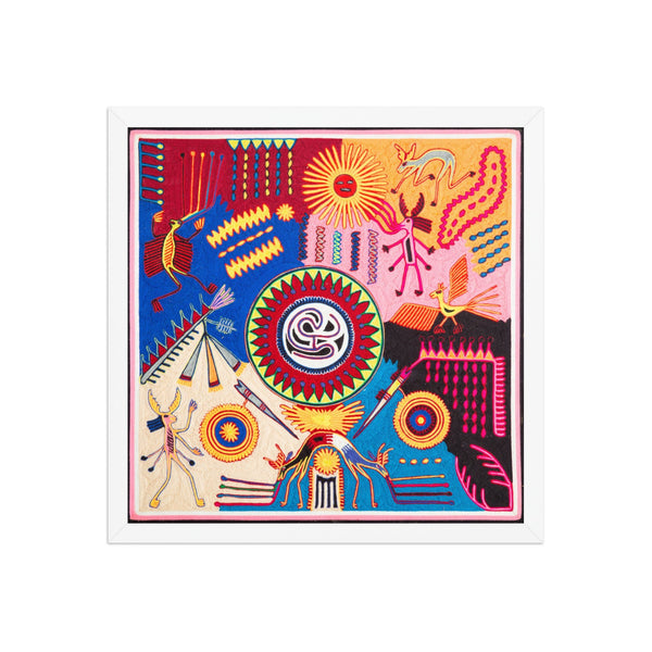 Huichol Yarn Painting Print • L - 235 - Huichol Arts