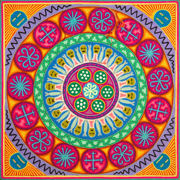 Huichol Yarn Painting Print • L - 237 - Huichol Arts