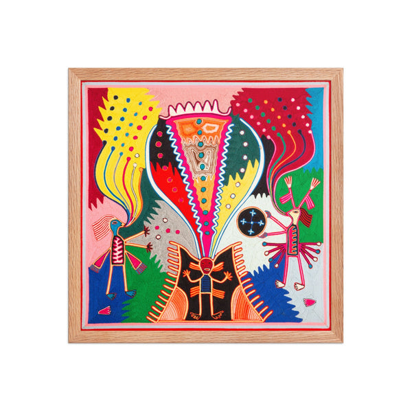 Huichol Yarn Painting Print • L - 238 - Huichol Arts