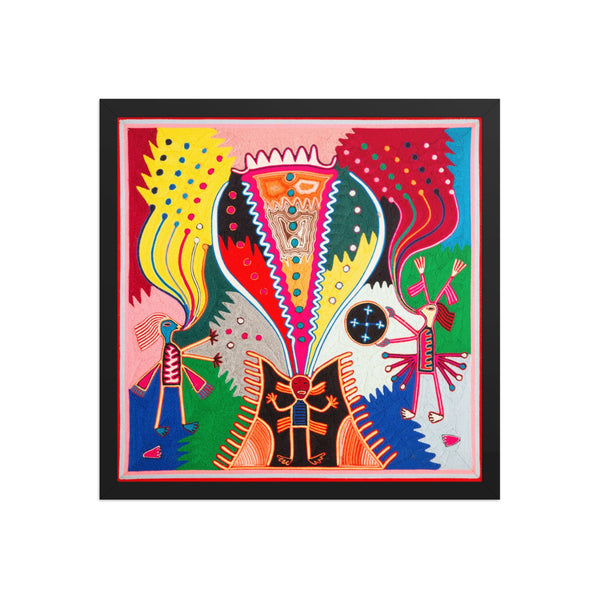 Huichol Yarn Painting Print • L - 238 - Huichol Arts