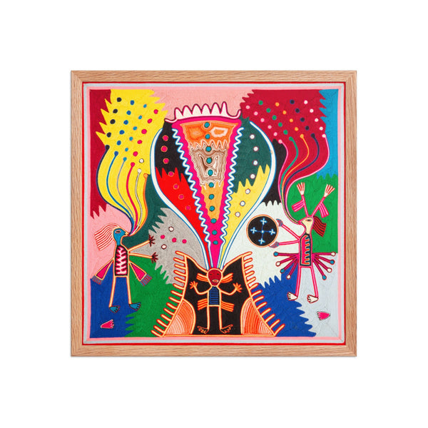 Huichol Yarn Painting Print • L - 238 - Huichol Arts