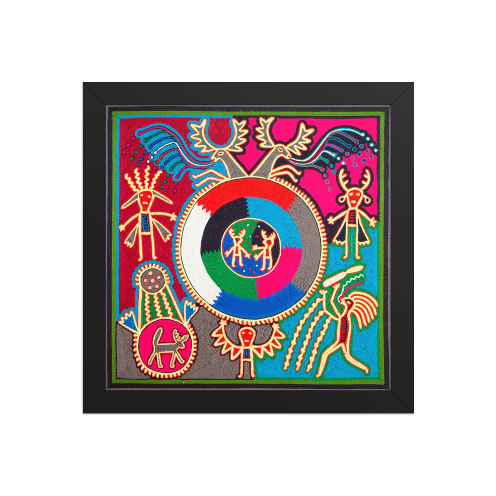 Huichol Yarn Painting Print • L - 239 - Huichol Arts