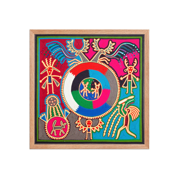 Huichol Yarn Painting Print • L - 239 - Huichol Arts