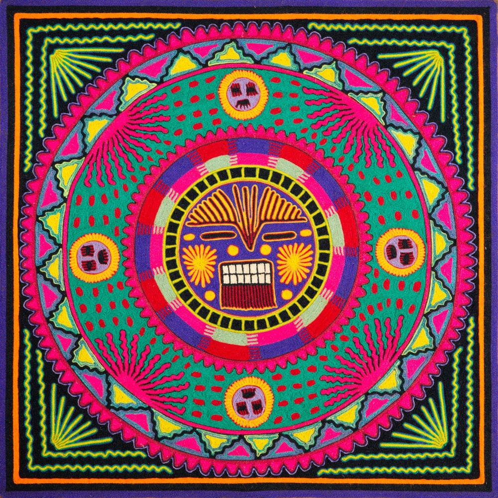 Huichol Yarn Painting Print • L - 240 - Huichol Arts