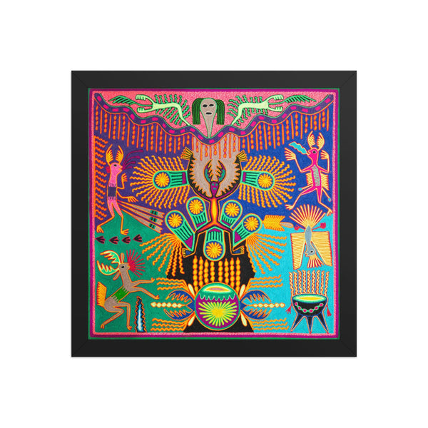 Huichol Yarn Painting Print • L - 242 - Huichol Arts