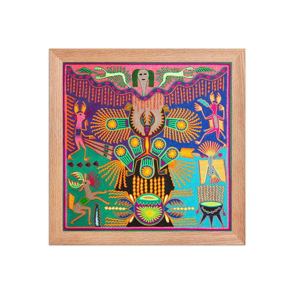 Huichol Yarn Painting Print • L - 242 - Huichol Arts