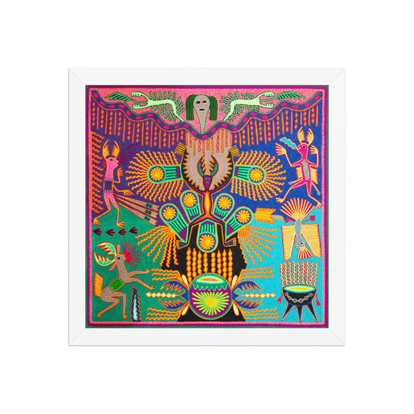 Huichol Yarn Painting Print • L - 242 - Huichol Arts