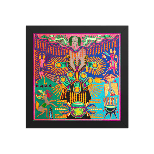 Huichol Yarn Painting Print • L - 242 - Huichol Arts