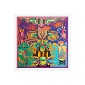 Huichol Yarn Painting Print • L - 242 - Huichol Arts