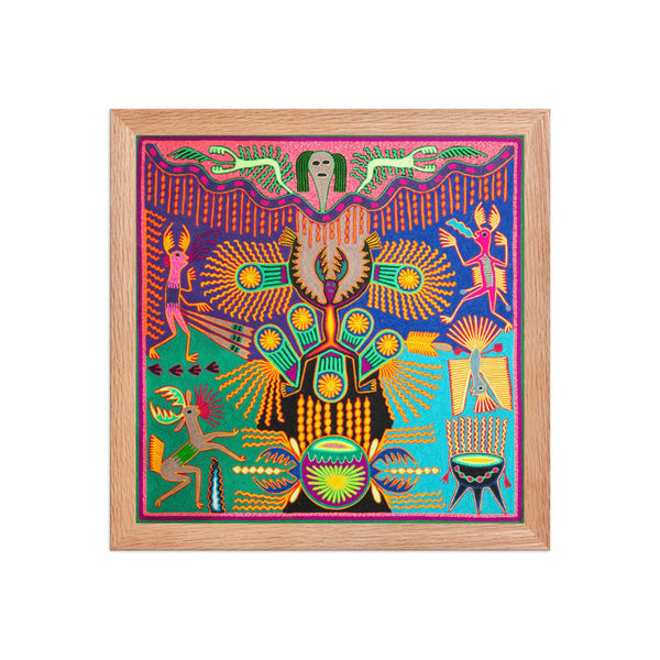 Huichol Yarn Painting Print • L - 242 - Huichol Arts