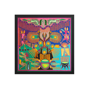 Huichol Yarn Painting Print • L - 242 - Huichol Arts