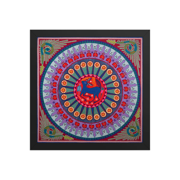 Huichol Yarn Painting Print • L - 243 - Huichol Arts