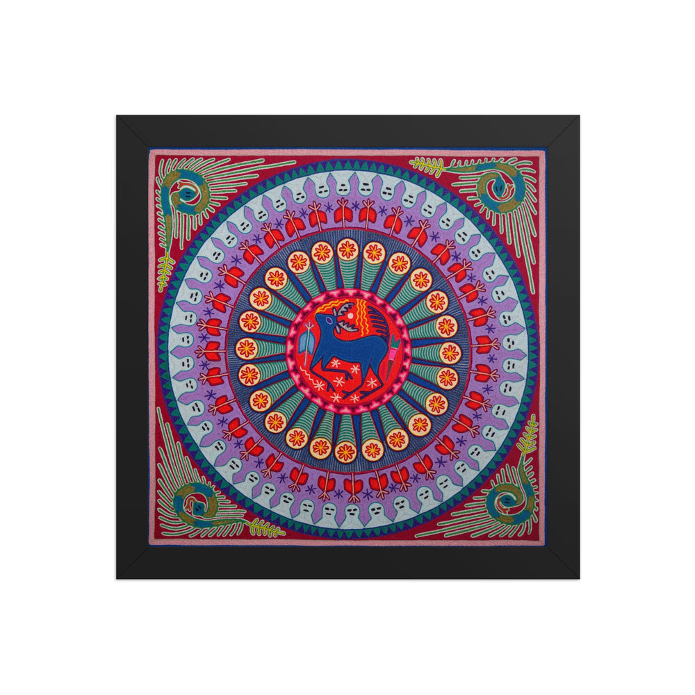 Huichol Yarn Painting Print • L - 243 - Huichol Arts