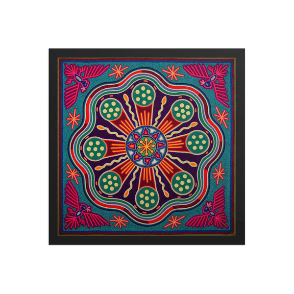 Huichol Yarn Painting Print • L - 244 - Huichol Arts