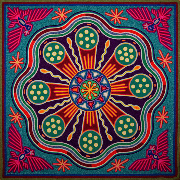 Huichol Yarn Painting Print • L - 244 - Huichol Arts