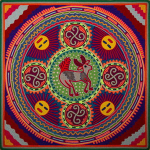Huichol Yarn Painting Print • L - 245 - Huichol Arts