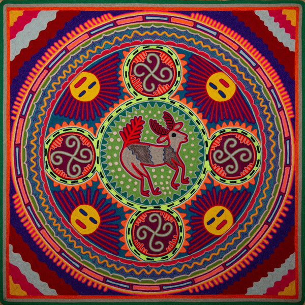 Huichol Yarn Painting Print • L - 245 - Huichol Arts