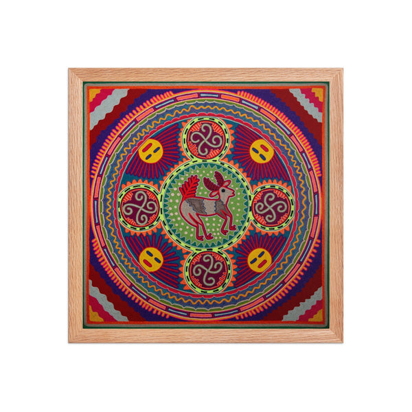 Huichol Yarn Painting Print • L - 245 - Huichol Arts