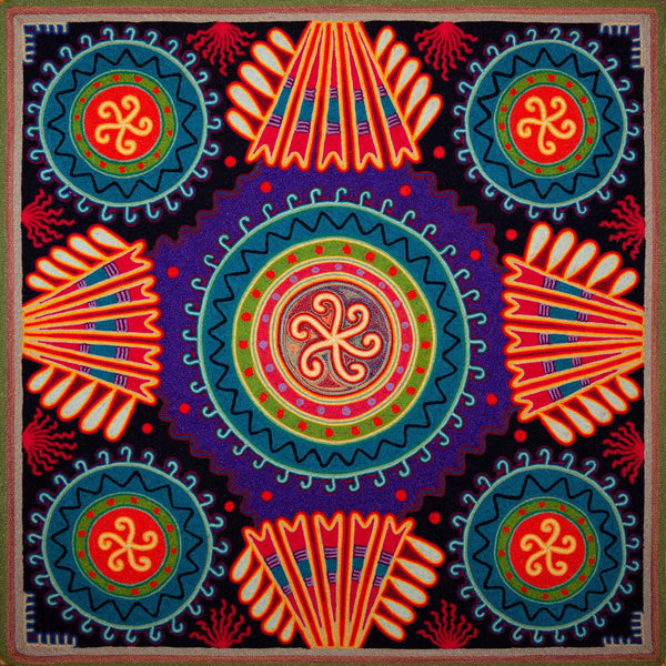 Huichol Yarn Painting Print • L - 246 - Huichol Arts
