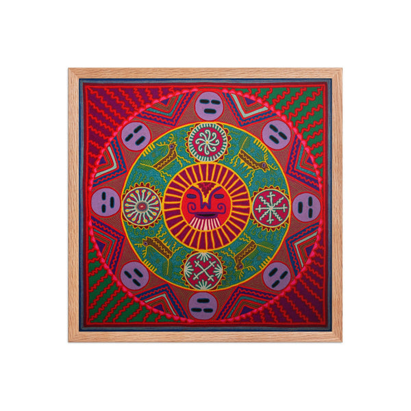 Huichol Yarn Painting Print • L - 247 - Huichol Arts