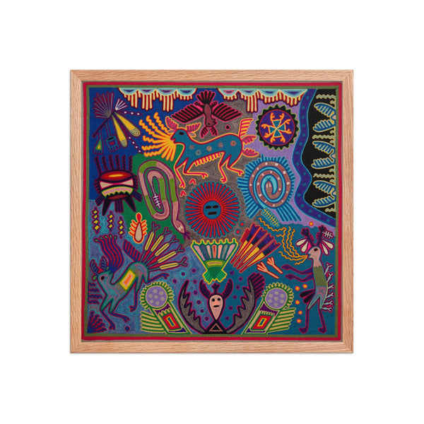 Huichol Yarn Painting Print • L - 249 - Huichol Arts