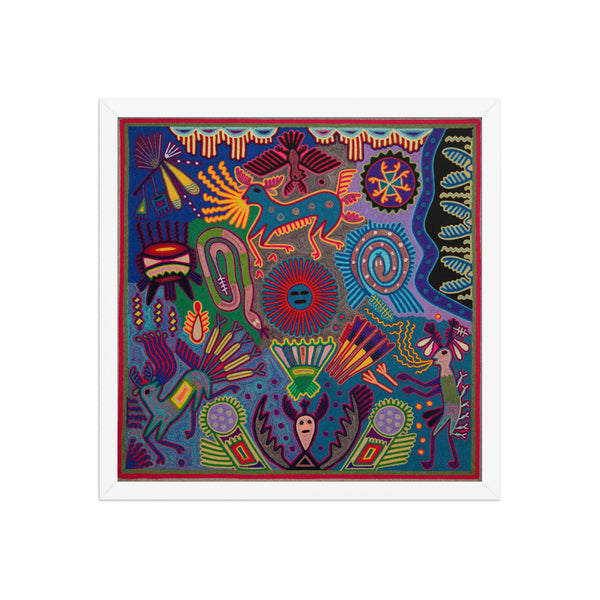 Huichol Yarn Painting Print • L - 249 - Huichol Arts
