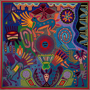 Huichol Yarn Painting Print • L - 249 - Huichol Arts