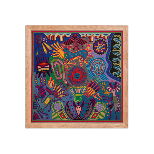 Huichol Yarn Painting Print • L - 249 - Huichol Arts
