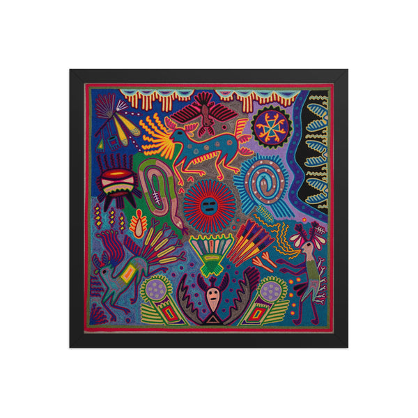 Huichol Yarn Painting Print • L - 249 - Huichol Arts