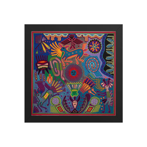 Huichol Yarn Painting Print • L - 249 - Huichol Arts