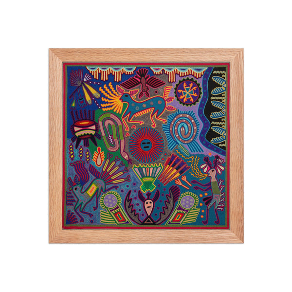 Huichol Yarn Painting Print • L - 249 - Huichol Arts