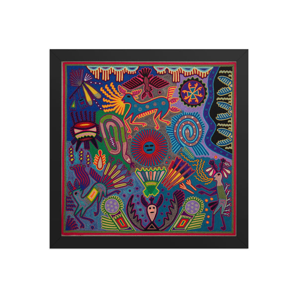 Huichol Yarn Painting Print • L - 249 - Huichol Arts