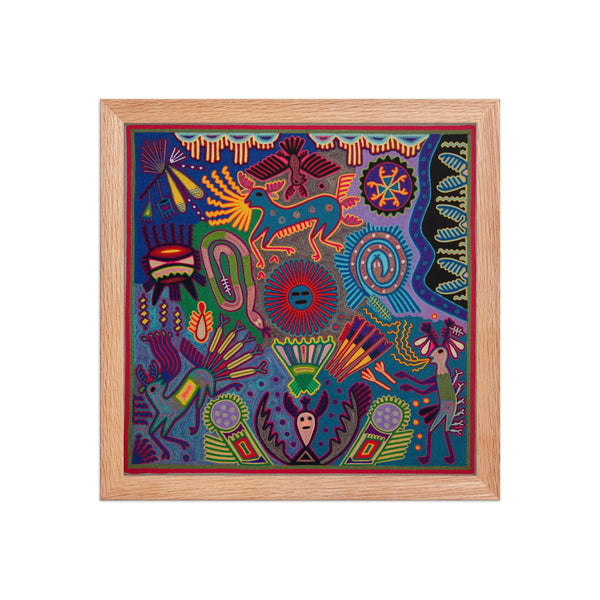 Huichol Yarn Painting Print • L - 249 - Huichol Arts