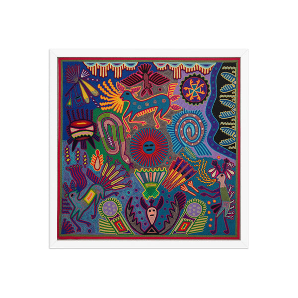 Huichol Yarn Painting Print • L - 249 - Huichol Arts