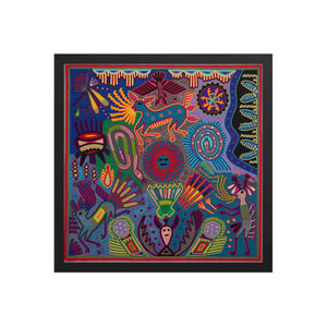 Huichol Yarn Painting Print • L - 249 - Huichol Arts
