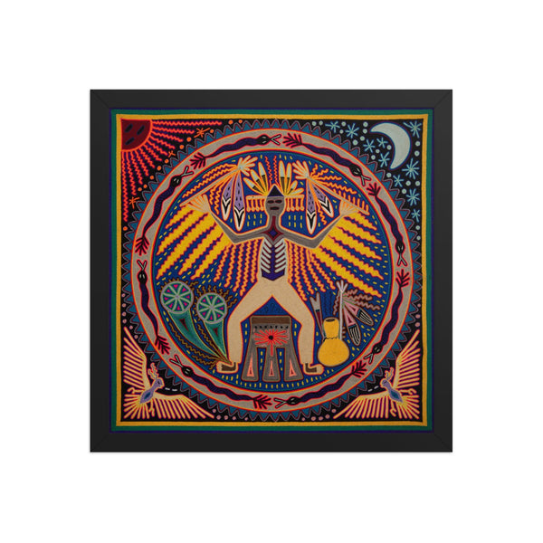 Huichol Yarn Painting Print • L - 250 - Huichol Arts