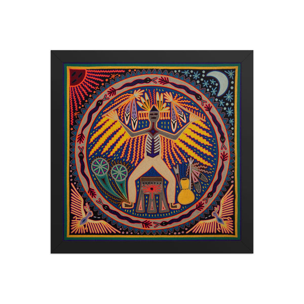 Huichol Yarn Painting Print • L - 250 - Huichol Arts