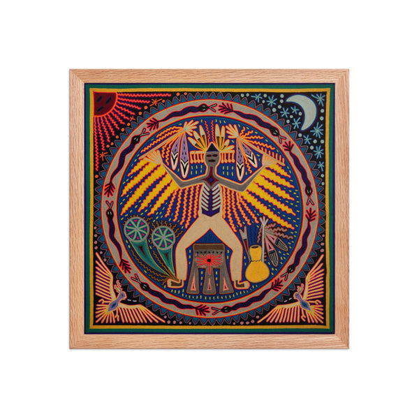 Huichol Yarn Painting Print • L - 250 - Huichol Arts